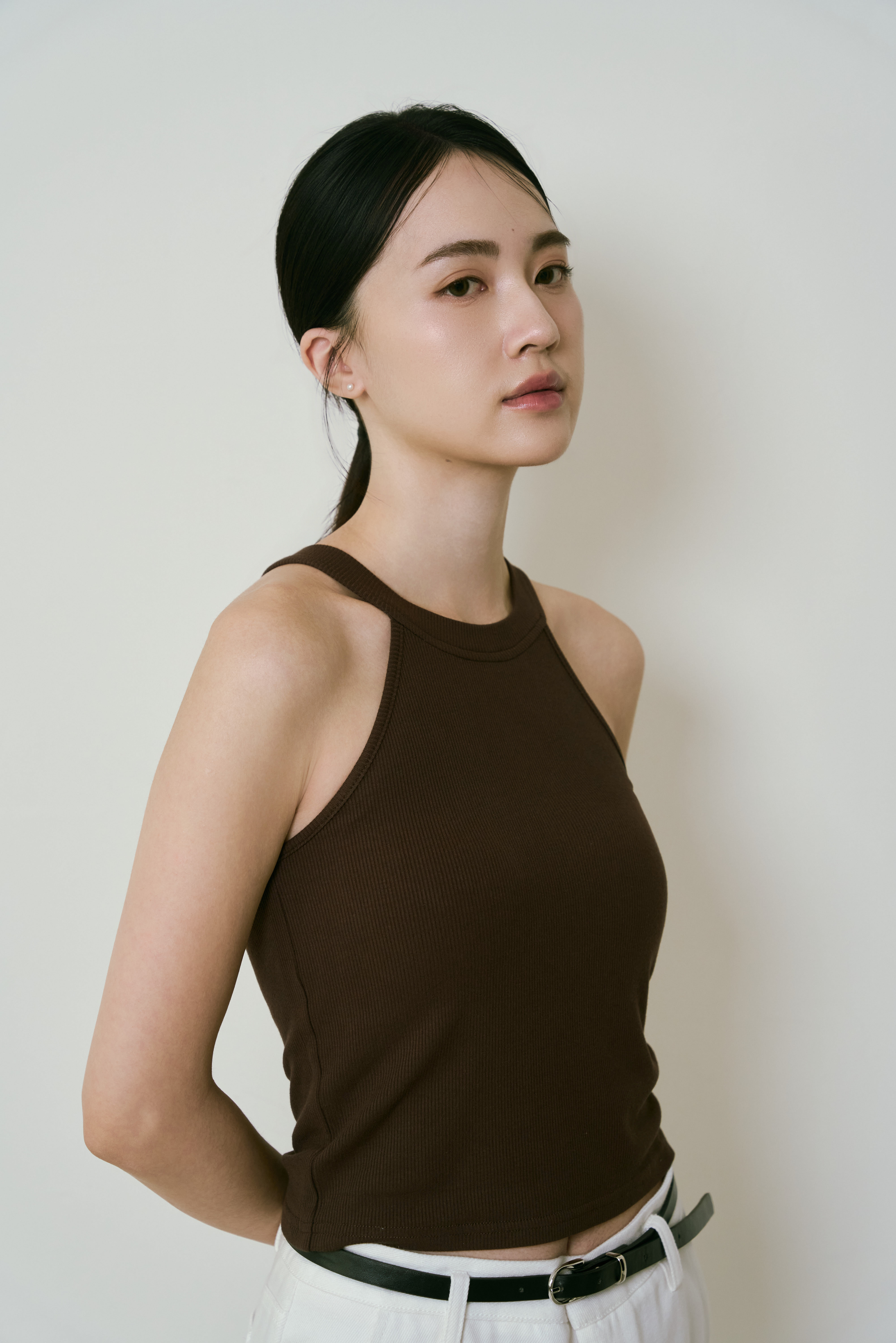 Gmade/不擠肉遮副乳削肩背心Bra Top-深咖【預購】