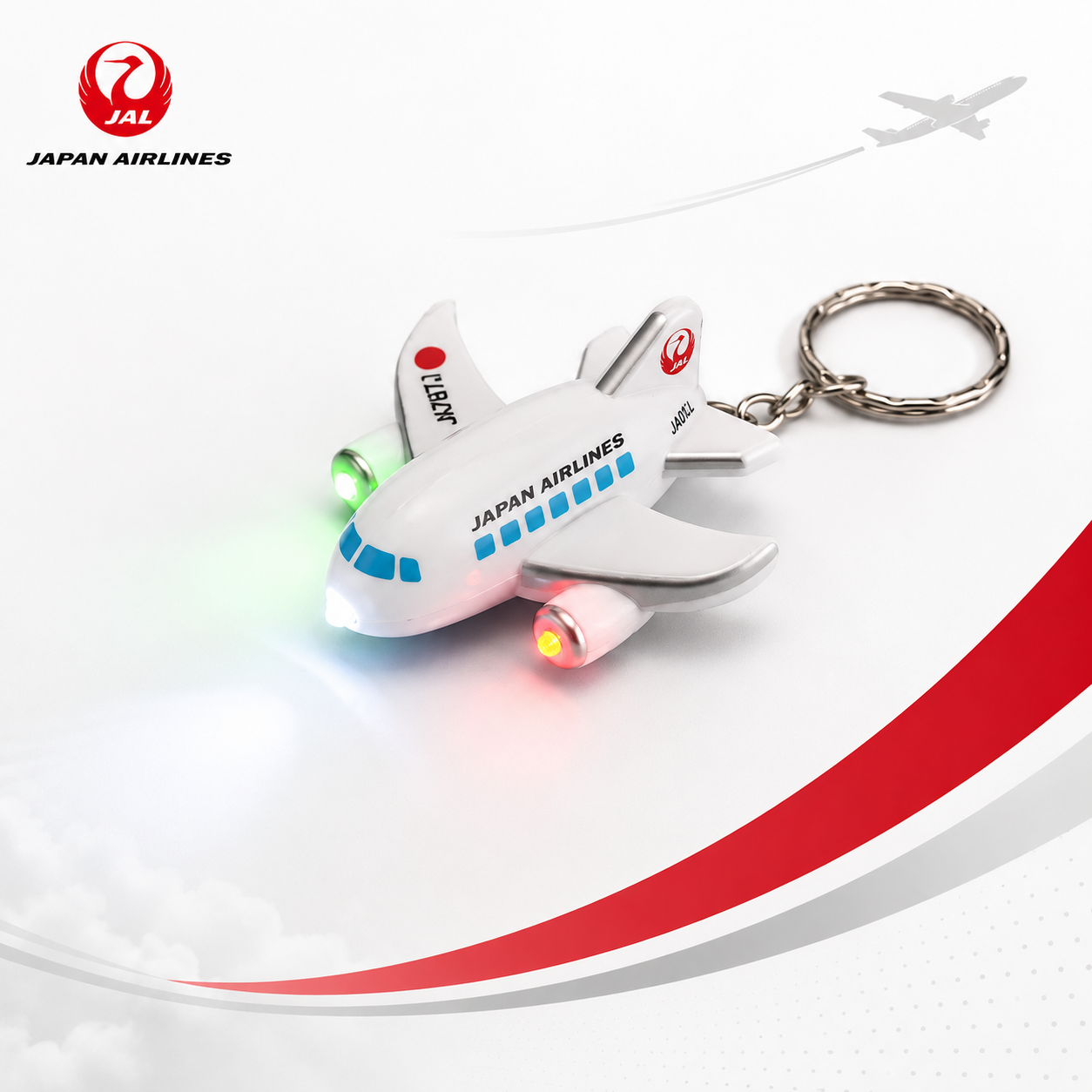 日本航空(JAL) 波音787 飛機LED鑰匙圈