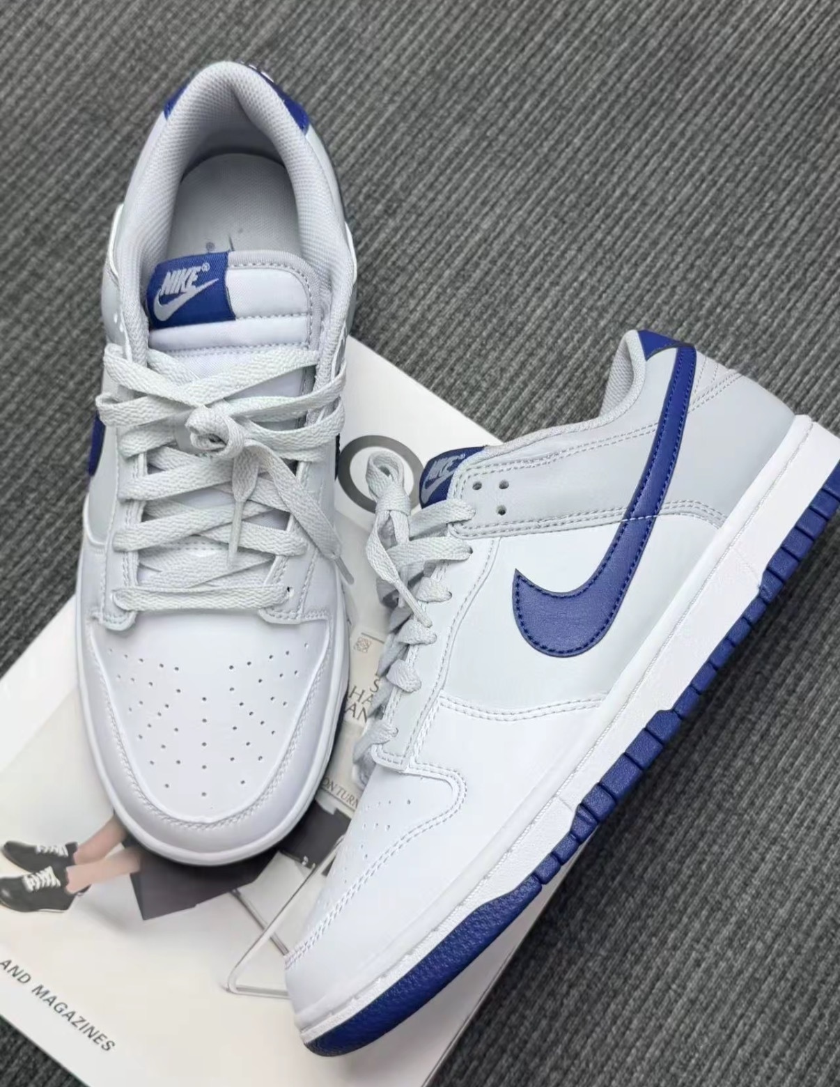 男鞋 NIKE DUNK LOW RETRO 'Wolf Grey' 灰藍 低筒 復古 休閒鞋【HF5441-118】