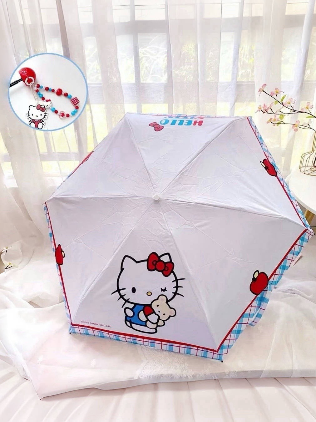 HELLO KITTY x MINISO 正版授權摺疊傘抗UV 晴雨傘陽傘雨傘(2款)