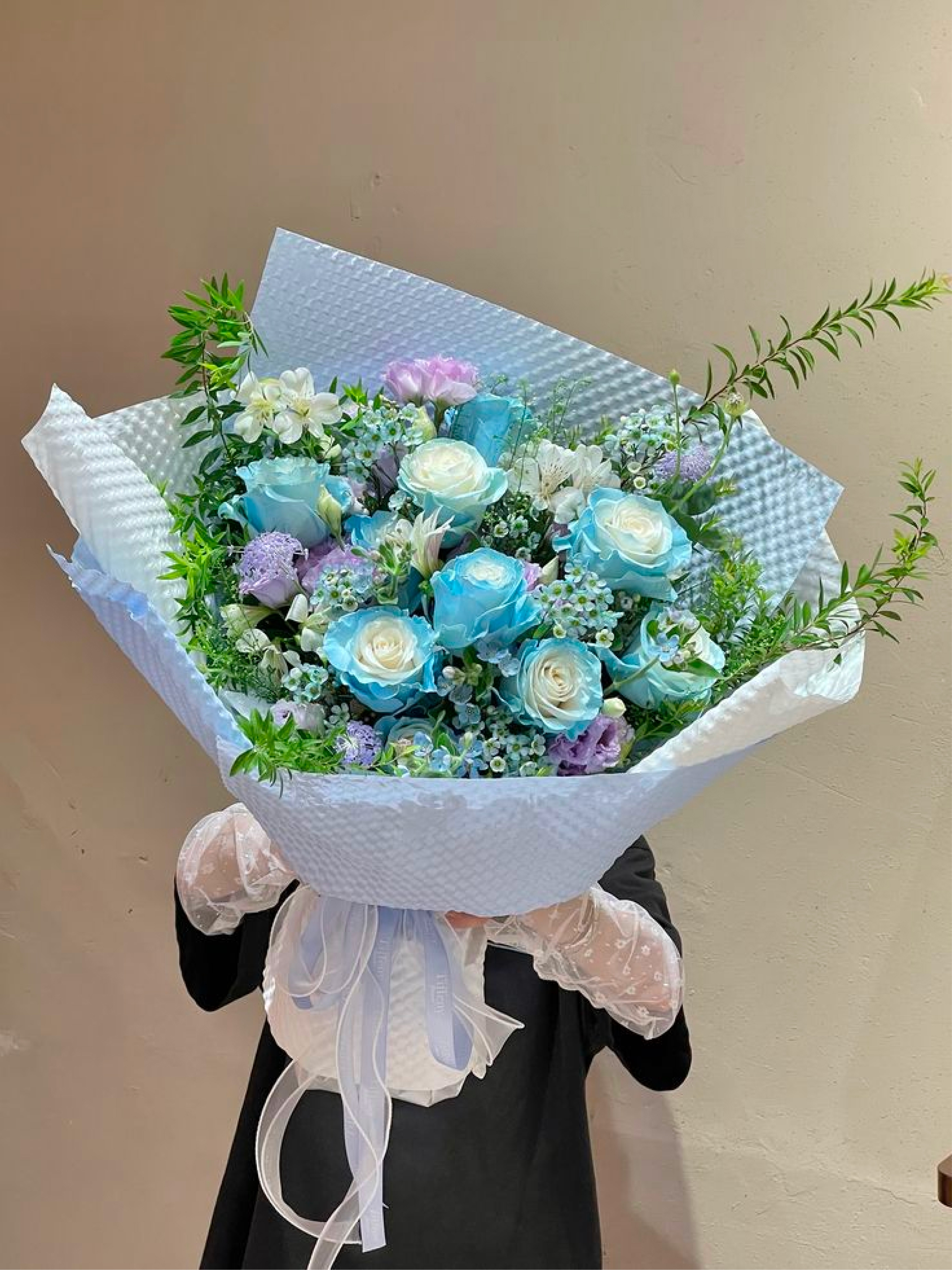 Stylish Rose Bouquet /XL /blue colors