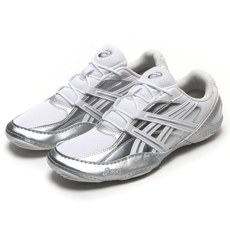 女鞋 ASICS HYPERSYNC 白銀 緩衝 Y2K 拳擊鞋 休閒鞋 薄底鞋 運動 休閒鞋【1203A879-100】