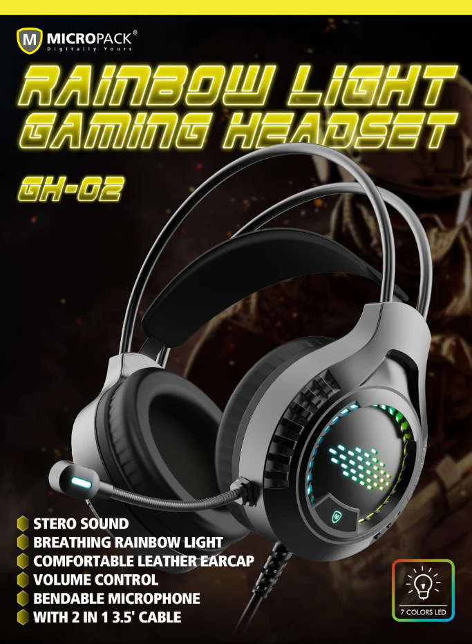 Micropack Computer Wired Gaming Headset GH-02-BK