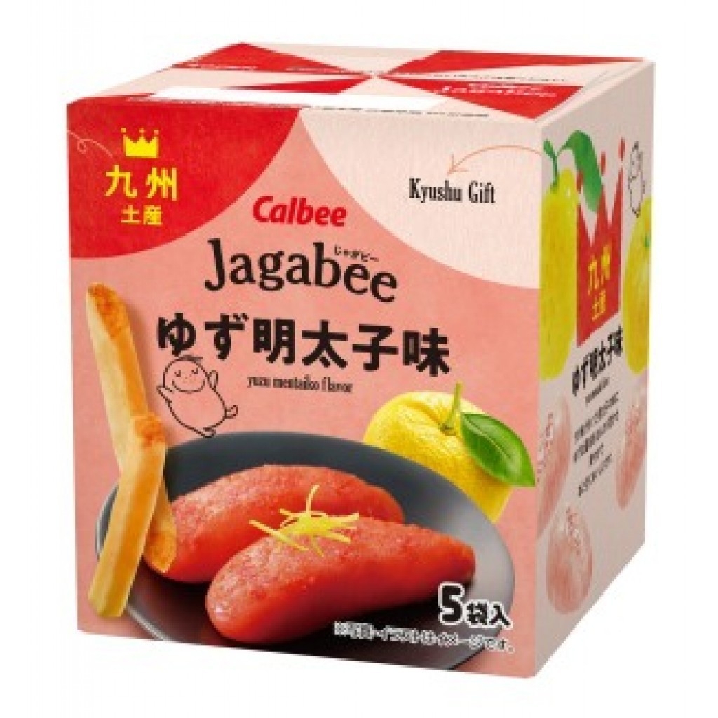 (預購商品) 日本 Calbee Jagabee九州限定柚香明太子薯條 5袋入