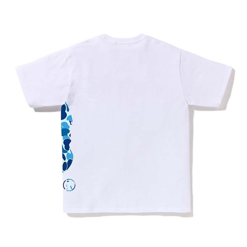 BAPE ABC Camo Side Big Ape Head Tee 猿人 藍迷彩 短袖 白色 RAY-51 [台灣現貨]