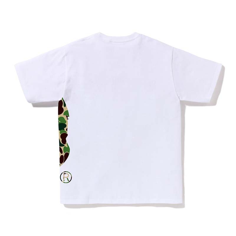 BAPE ABC Camo Side Big Ape Head Tee 猿人 綠迷彩 短袖 白色 RAY-52 [台灣現貨]
