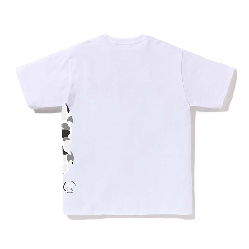 BAPE ABC Camo Side Big Ape Head Tee 猿人 灰迷彩 短袖 白色 RAY-58 [台灣現貨]