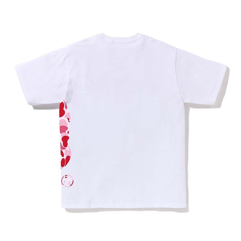 BAPE ABC Camo Side Big Ape Head Tee 猿人 粉迷彩 短袖 白色 RAY-67 [台灣現貨]
