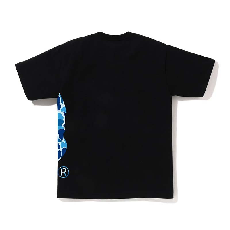 BAPE ABC Camo Side Big Ape Head Tee 猿人 藍迷彩 短袖 黑色 RAY-63 [台灣現貨]