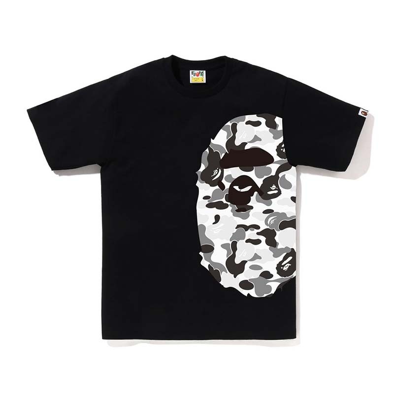 BAPE ABC Camo Side Big Ape Head Tee 猿人 灰迷彩 短袖 黑色 RAY-66 [台灣現貨]