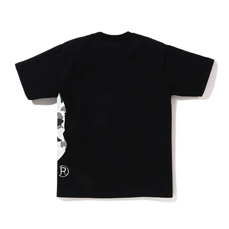 BAPE ABC Camo Side Big Ape Head Tee 猿人 灰迷彩 短袖 黑色 RAY-66 [台灣現貨]