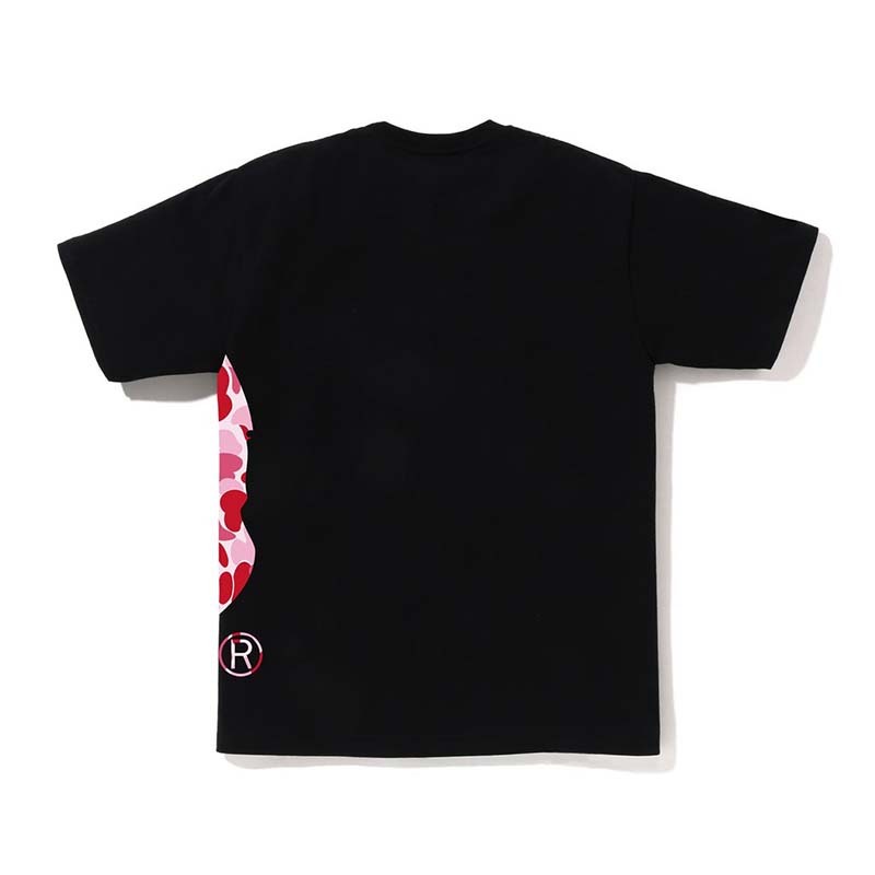 BAPE ABC Camo Side Big Ape Head Tee 猿人 粉迷彩 短袖 黑色 RAY-68 [台灣現貨]