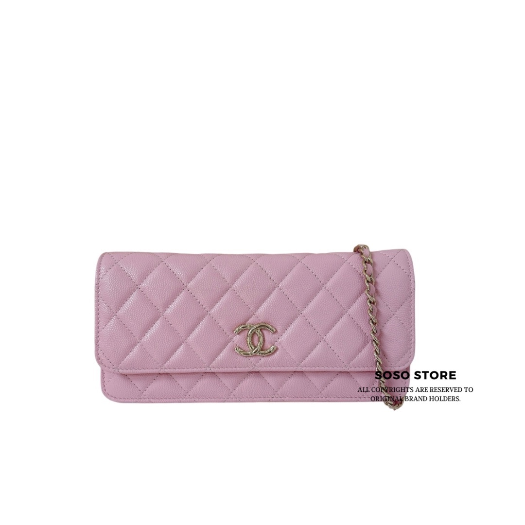 Chanel Classic Wallet on Chain- Sakura Pink / GHW