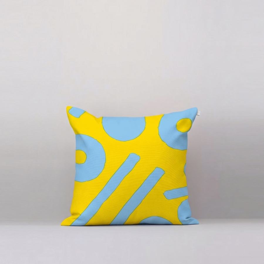 Cushion Cover / City Circles Yellow
