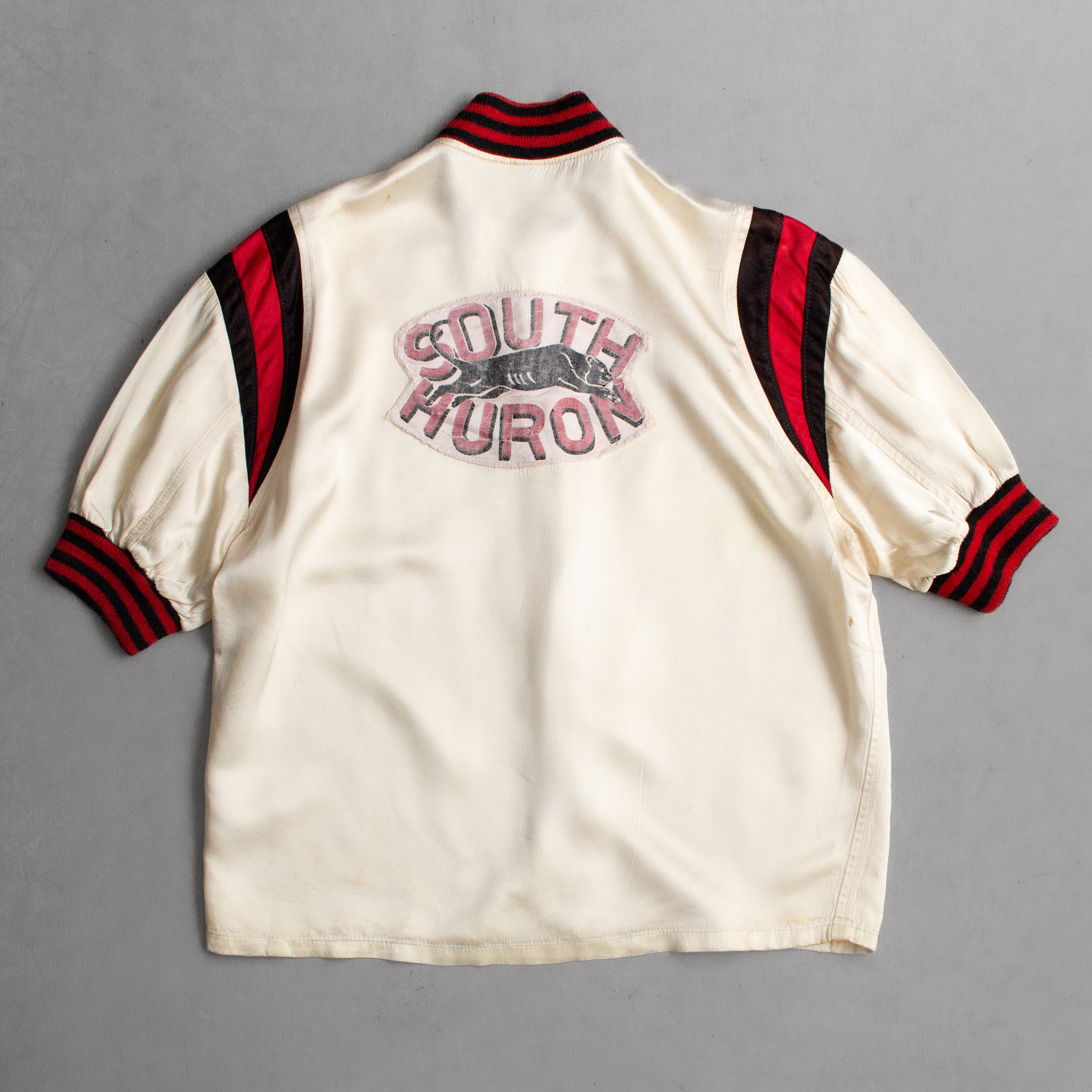 VINTAGE RAYON ATHLETIC JERSEY 美國 白色 滾邊 嫘縈 短袖 運動服