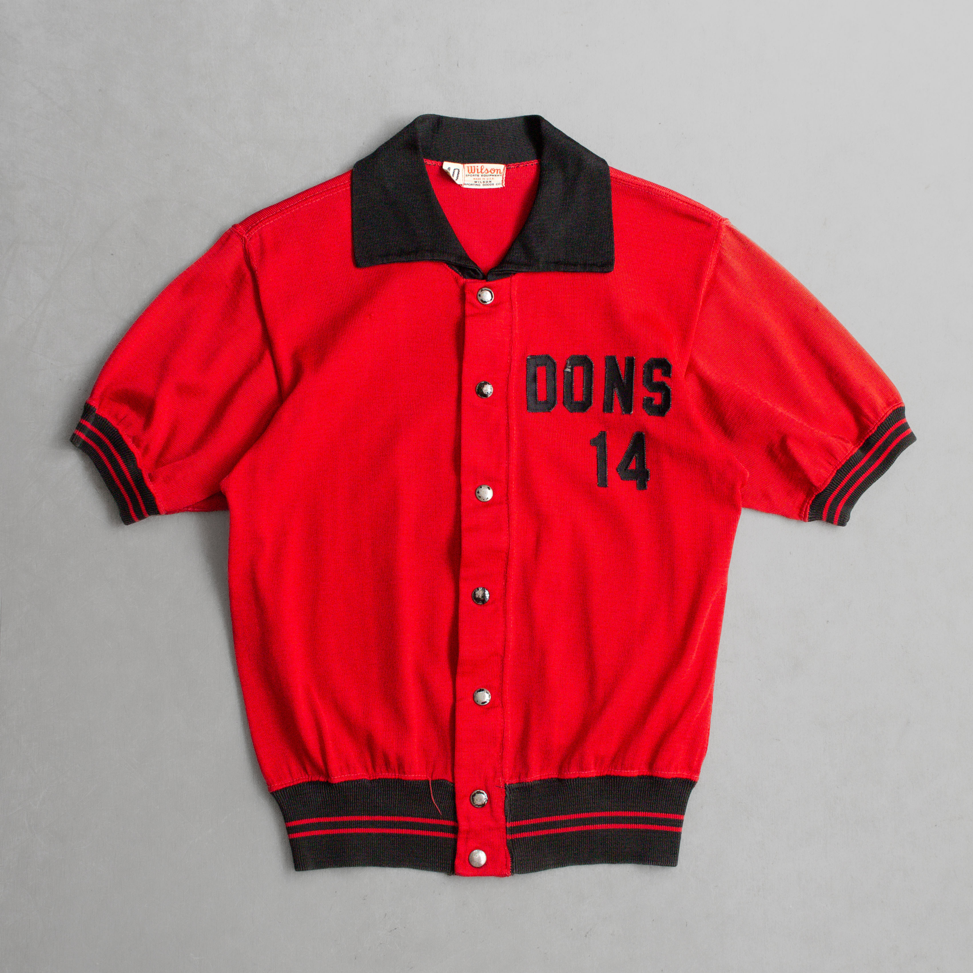 WILSON RAYON ATHLETIC JERSEY 美國 紅色 滾邊 嫘縈 短袖 運動服