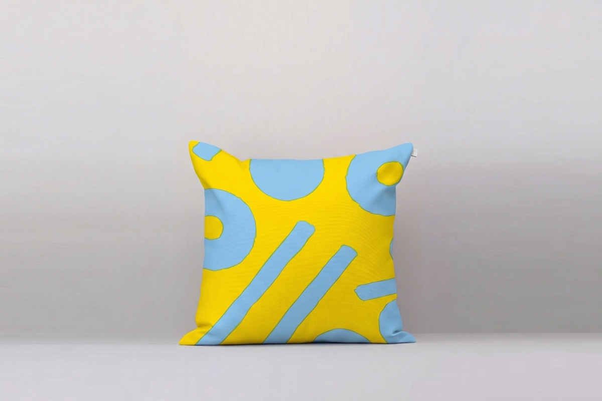 Cushion Cover / City Circles Yellow
