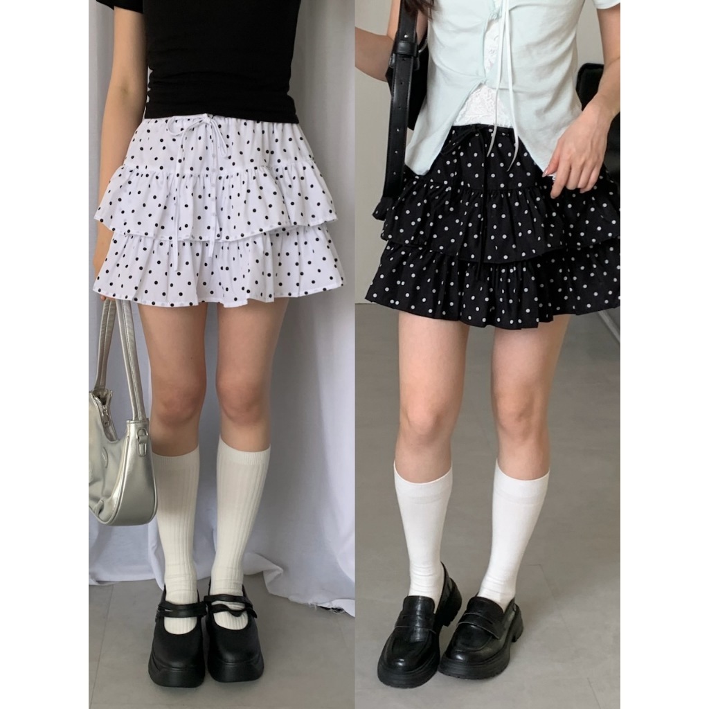 A21 甜妹本命款 波點蛋糕短裙 #4549