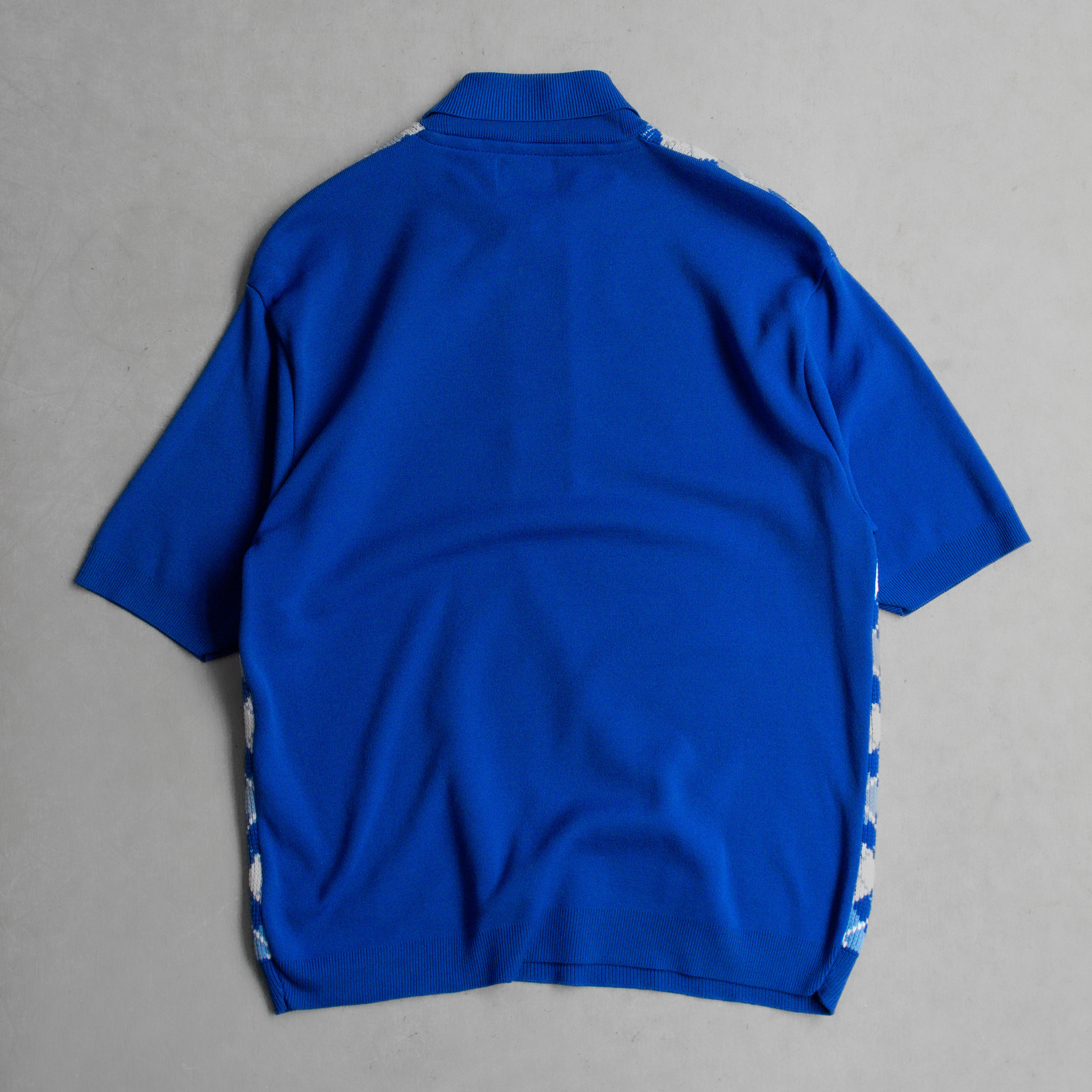 TOWNCRAFT KNIT POLO SHIRT 美國 藍色 格紋 針織 箭領 短袖 套頭衫