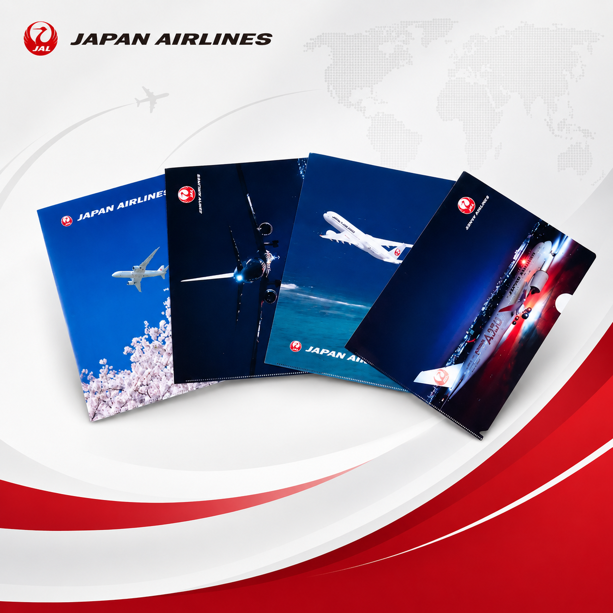 L型資料夾四入 - 日本航空 (JAL)