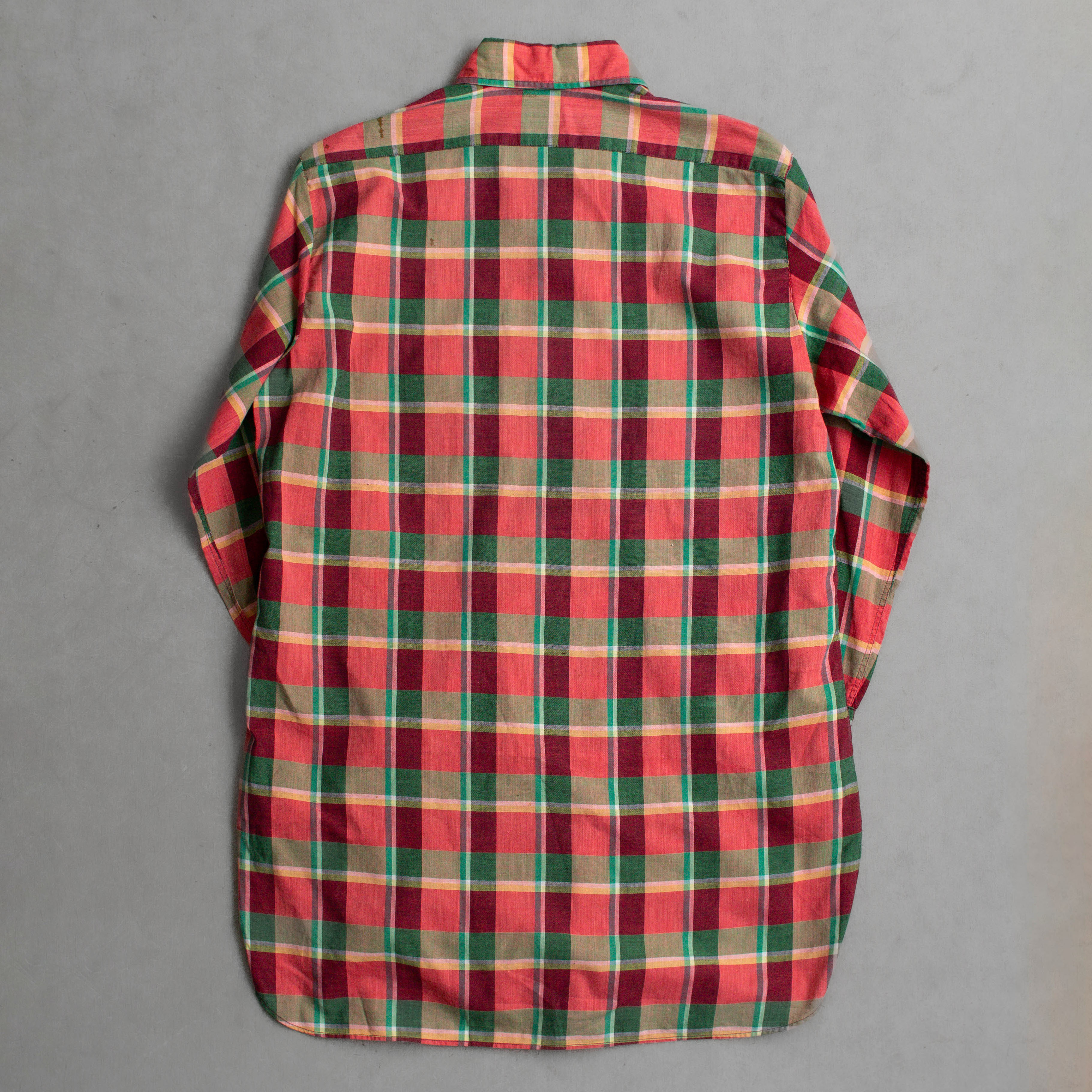 50S LEVIS WESTERN PLAID SHIRT 美國製 紅綠 格紋 西部 七分袖 襯衫