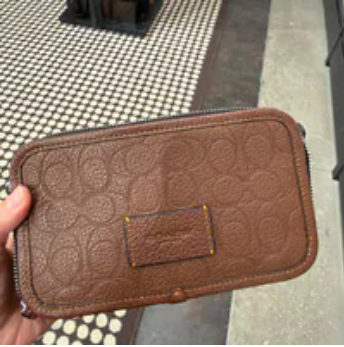 [S] COACH SV/VINTAGE BROWN CDP87 WYATT SIG PBB LEATHER, 198685102048 (SCO1238)