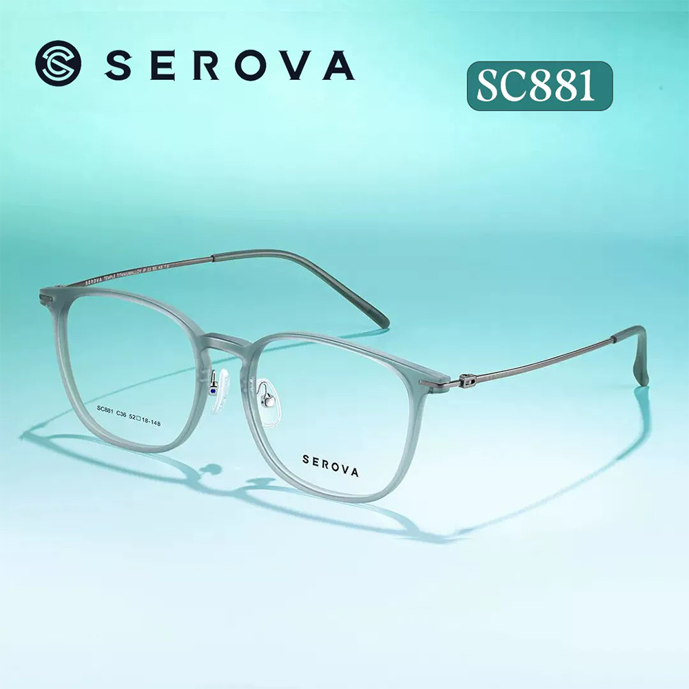 【SEROVA】SC881 C36 方框光學眼鏡♦(灰)