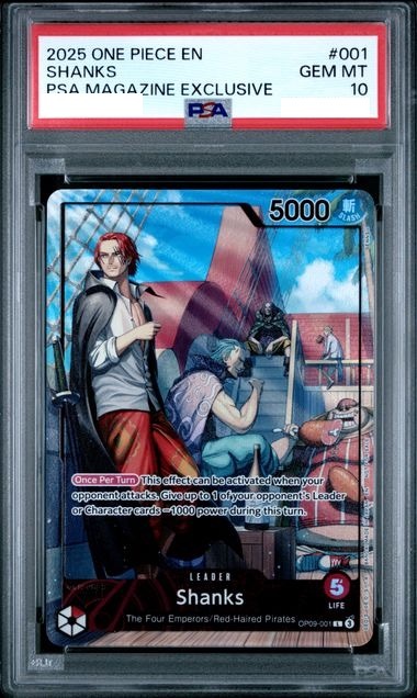 [PSA 10] 2025 ONE PIECE PROMOS #001 SHANKS PSA MAGAZINE EXCLUSIVE
