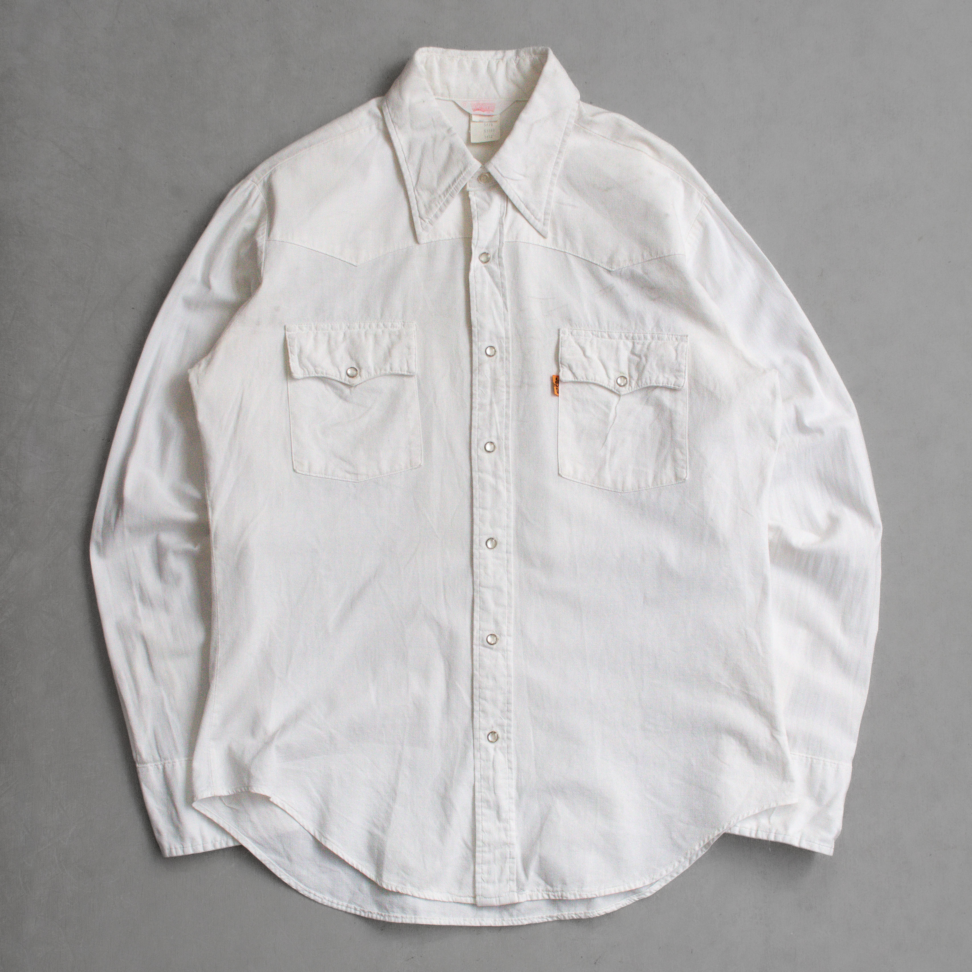 LEVIS ORANGE TAB WESTERN SHIRT 美國 橘標 白色 西部 長袖 襯衫