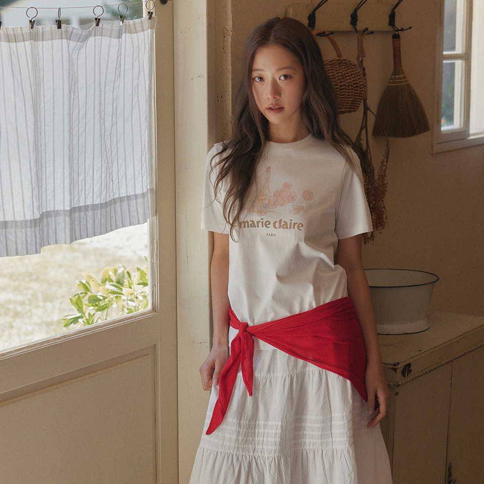 <韓國代購> MARIE CLAIRE PEACH OBJET SHORT SLEEVE TEE