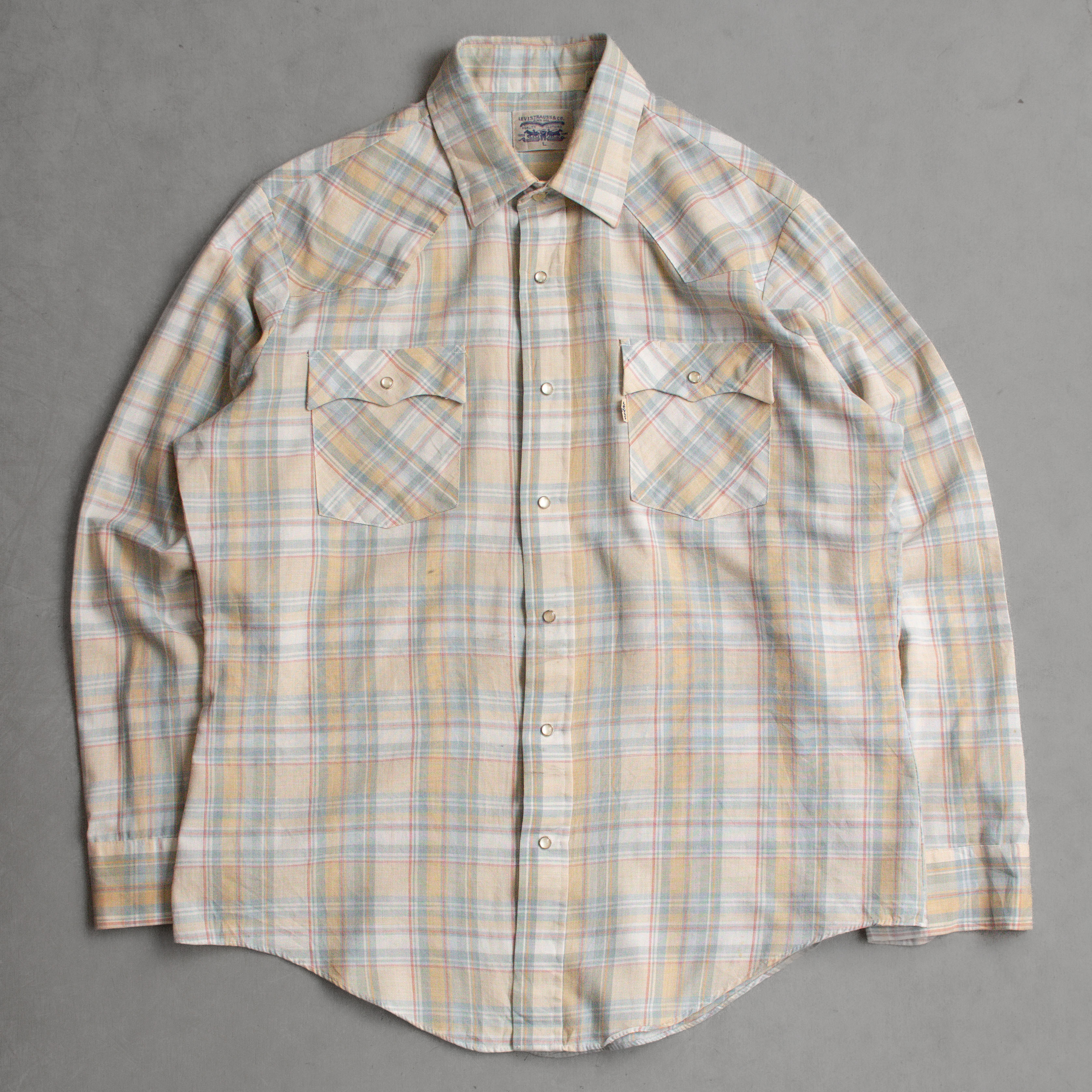 LEVIS PLAID WESTERN SHIRT 美國 卡其 格紋 西部 長袖 襯衫