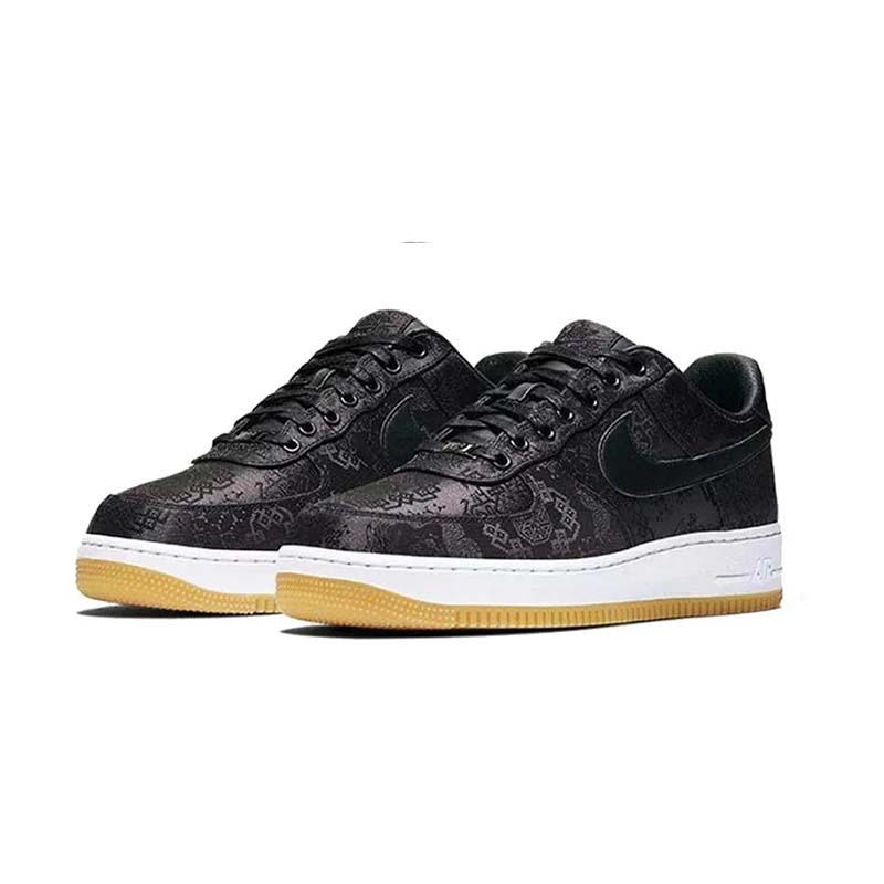 Nike Air Force 1 Low Fragment Design x CLOT 聯名 黑絲綢 休閒鞋 黑色 男鞋 CZ3986-001 [台灣現貨]