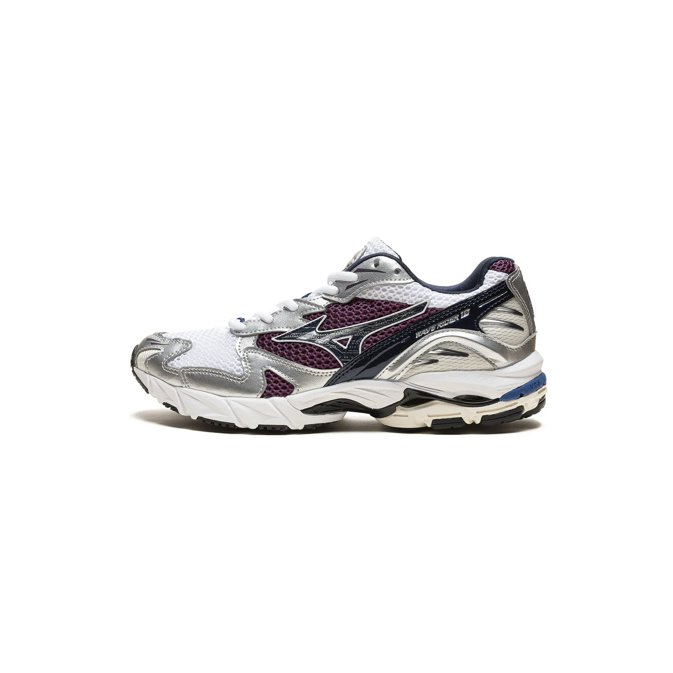 Mizuno Wave Rider 10 White/Baritone Blue/Dark Purple