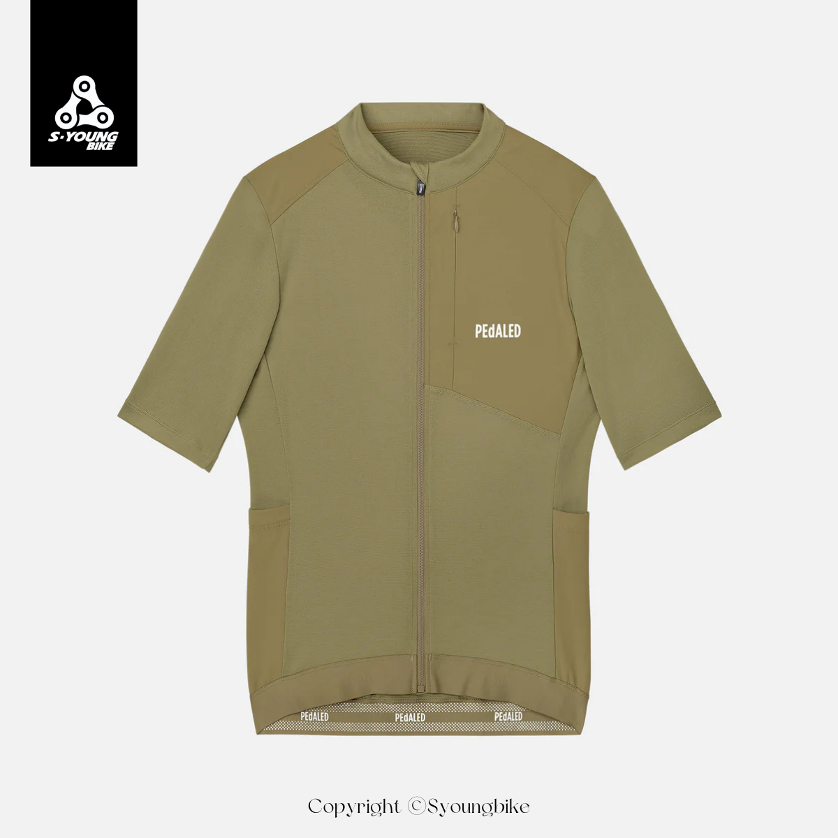 【PEdALED】W's ODYSSEY Merino Jersey 女短袖車衣 / Military Green