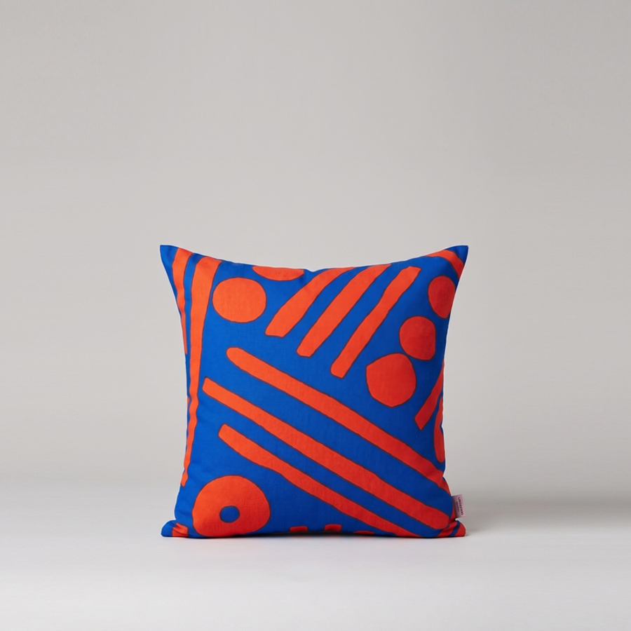 Cushion Cover / City Circles Sapphire Blue