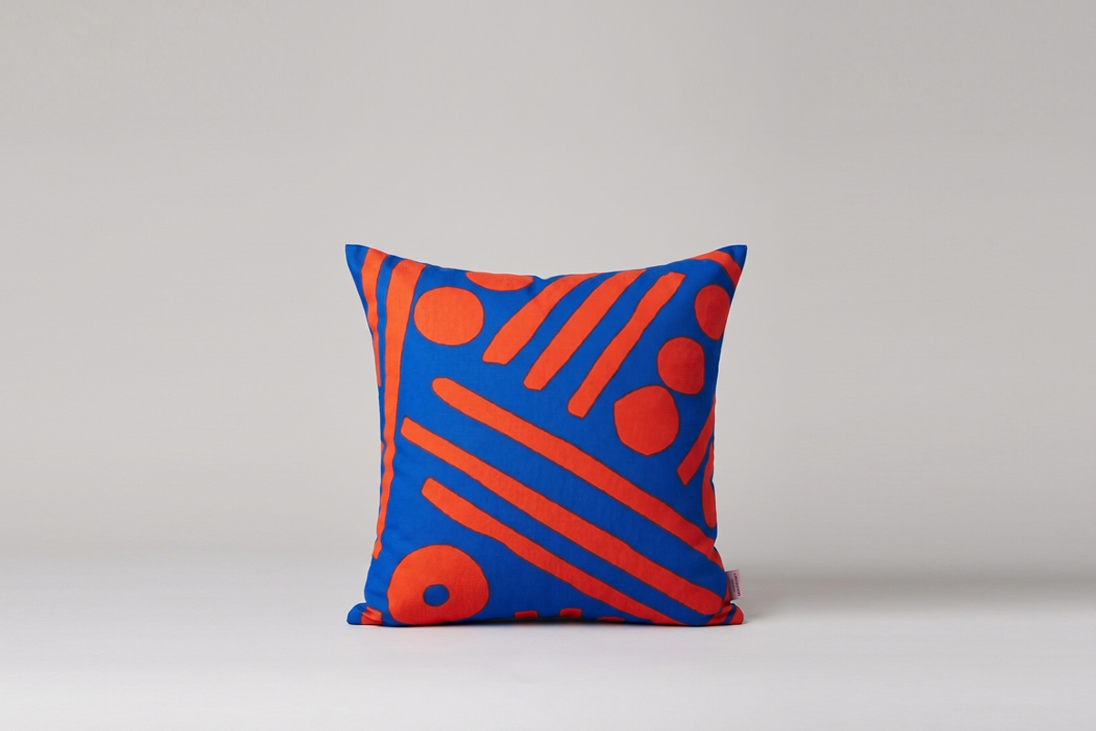Cushion Cover / City Circles Sapphire Blue