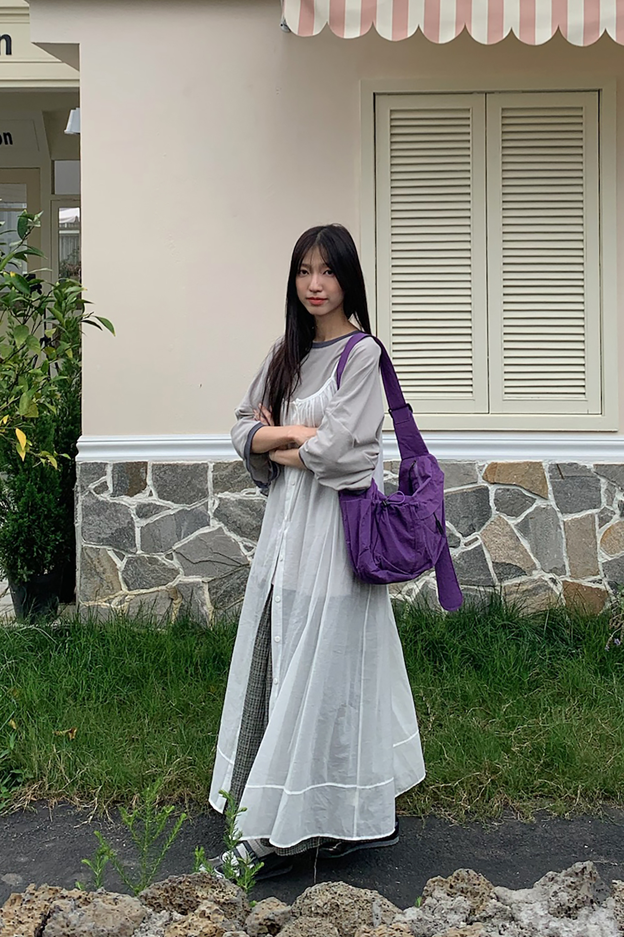 飄逸仙子排釦細肩裙 4色