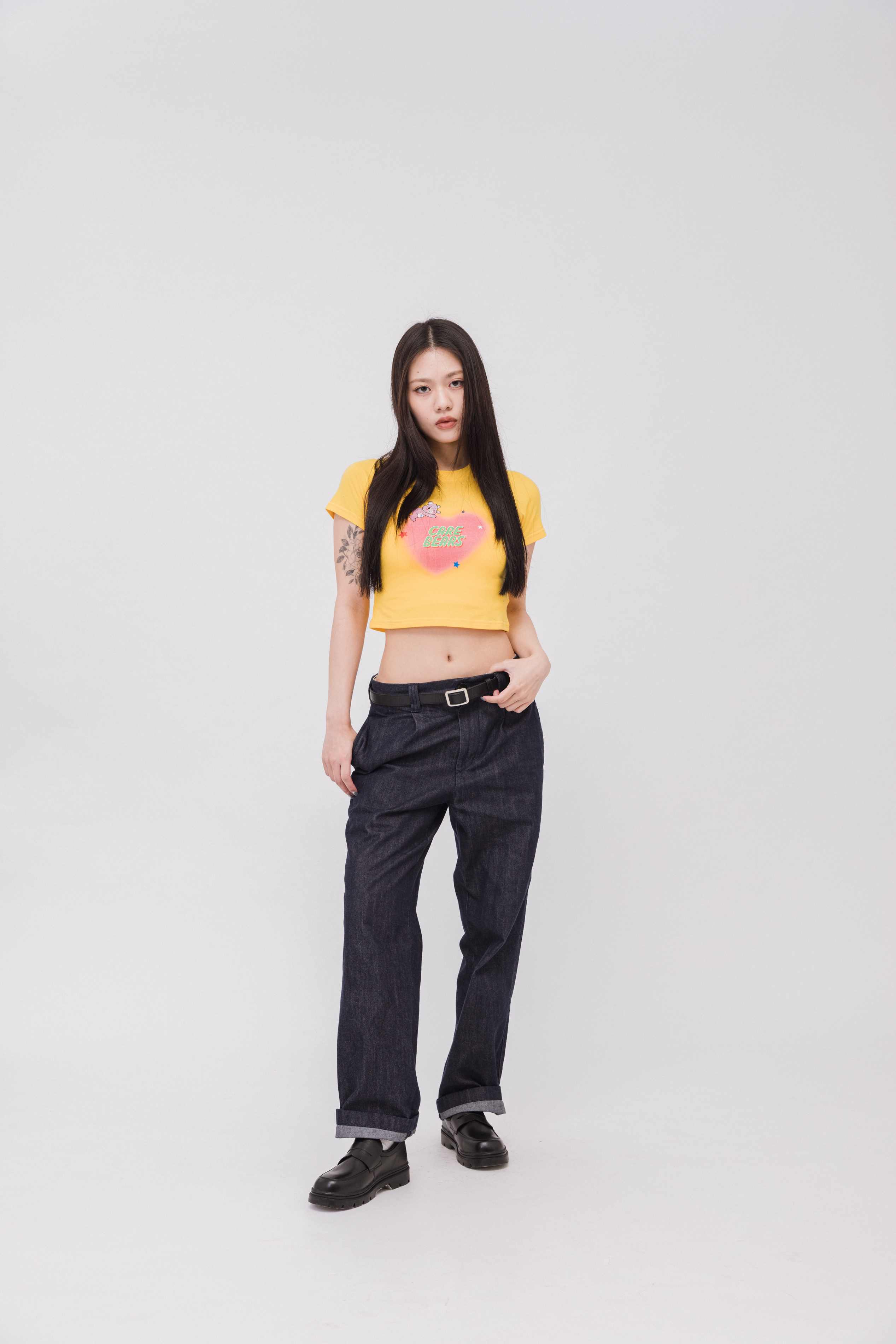 Casper 鬼馬小精靈 經典印花短版柔膚T -藍