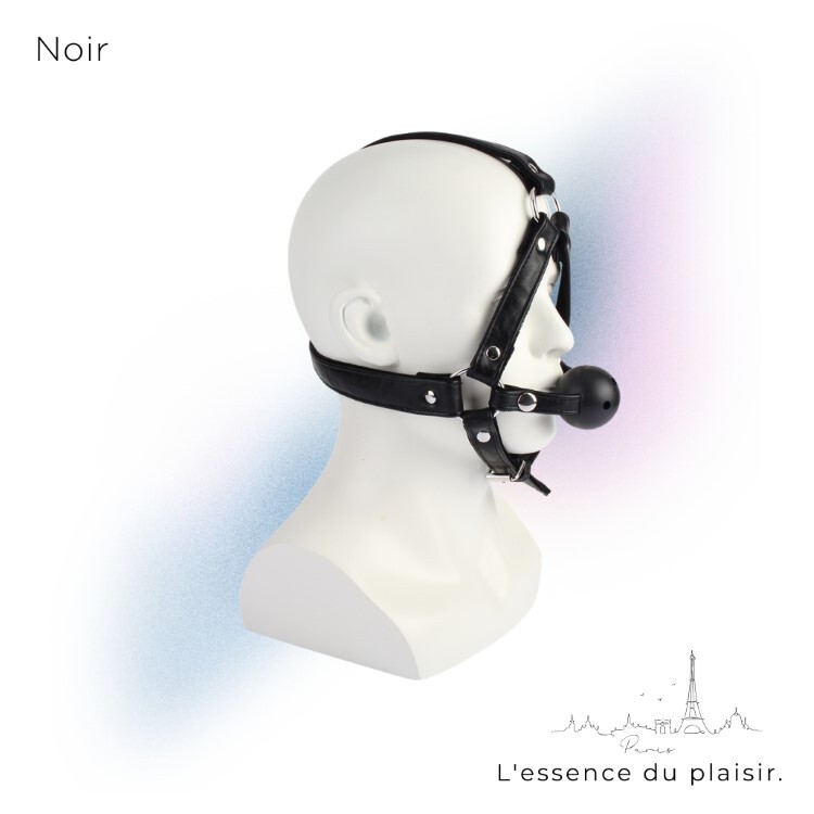 Noir 巴黎午夜 頭部束縛口球 sm口塞 sm口枷 sm口球 BDSM道具