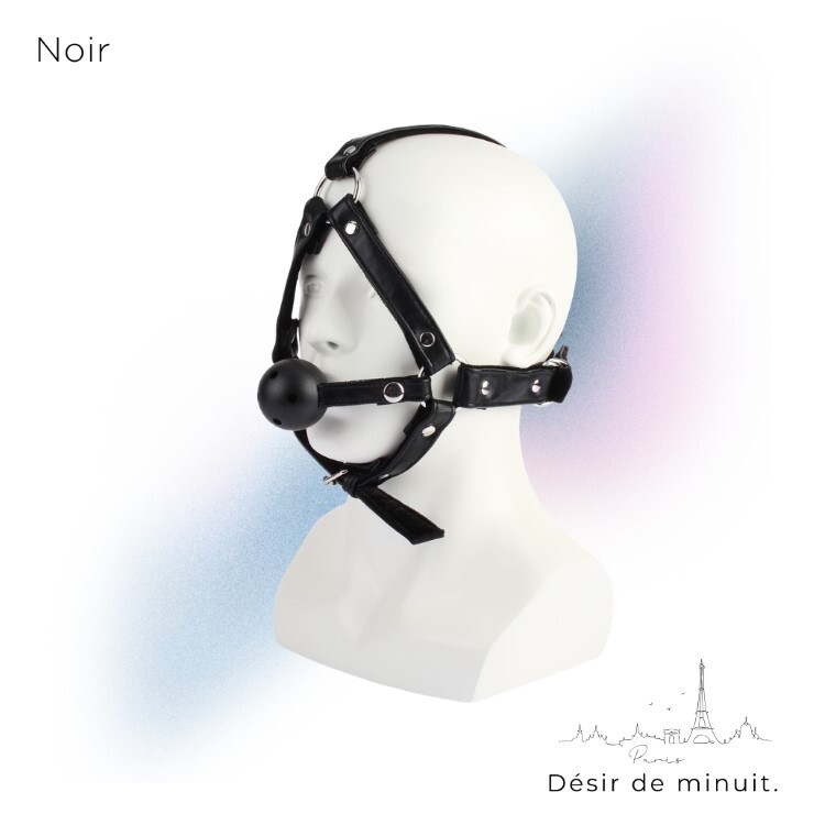 Noir 巴黎午夜 頭部束縛口球 sm口塞 sm口枷 sm口球 BDSM道具