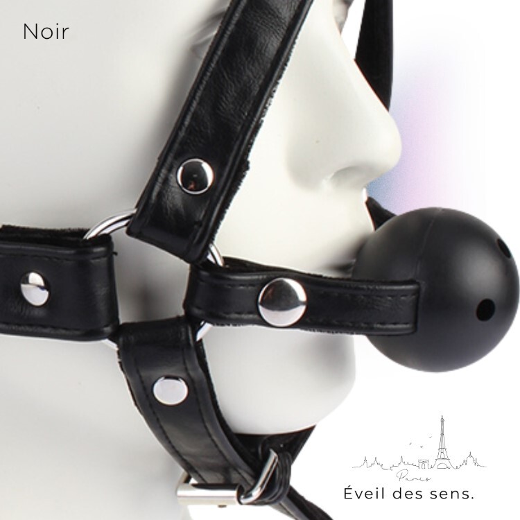 Noir 巴黎午夜 頭部束縛口球 sm口塞 sm口枷 sm口球 BDSM道具