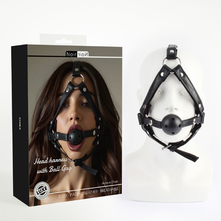 Noir 巴黎午夜 頭部束縛口球 sm口塞 sm口枷 sm口球 BDSM道具