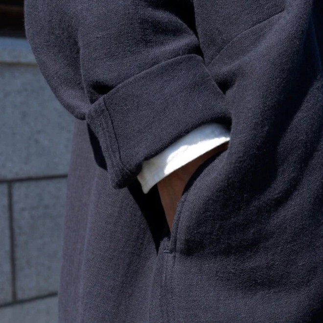 日本製 HAORI / LONG 綾織 羽織/うなぎの寝床/ Good Design Award