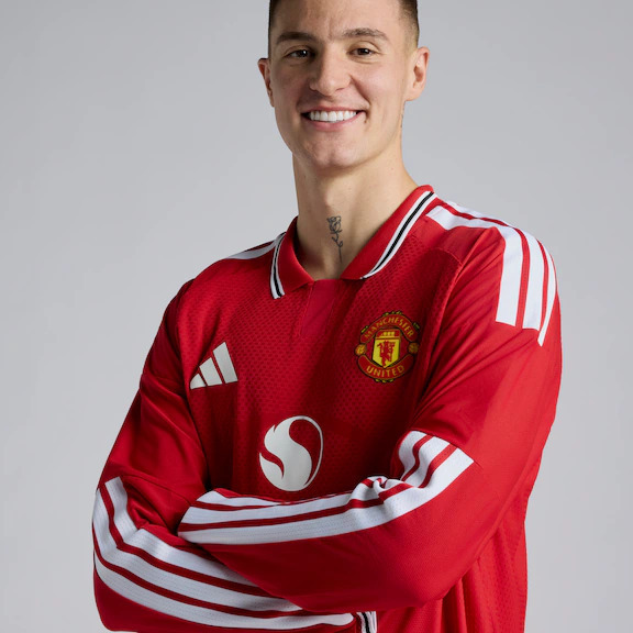 2026 Manchester United Authentic LS Home Shirt with EPL Nameset (單號碼)