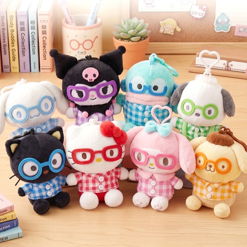 韓國限定 Sanrio 眼鏡造型公仔匙扣