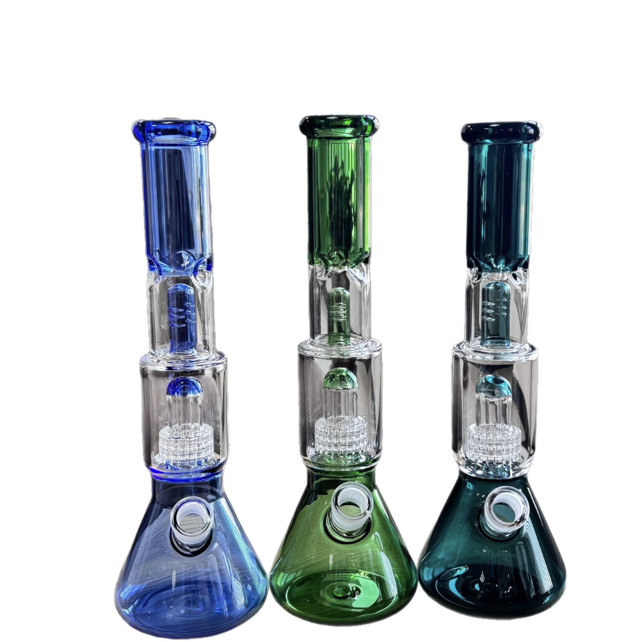 新螺旋冰架雙冷卻水煙壺 Spiral Perc Bong / Water Pipe 28cm
