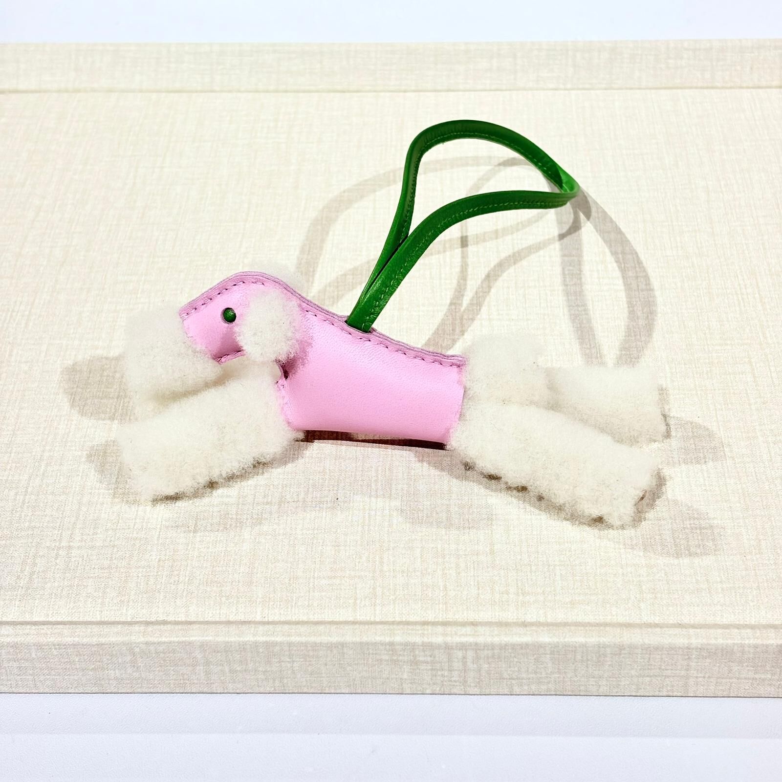 全新HERMES BUDY CHARM 錦葵紫/綠色/小羊皮 #BRAND NEW #香榭站正品