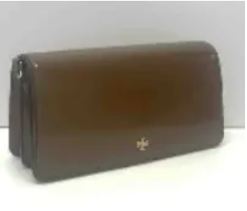 [S] TORY BURCH RICH WALNUT EMERSON PATENT CONVERTIBLE CROSSBODY, 157620-200 (STB774)