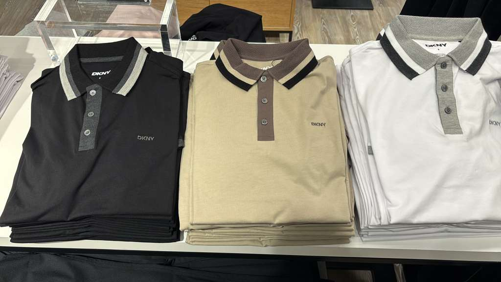 ZR046 DKNY 男士淨色POLO TEE