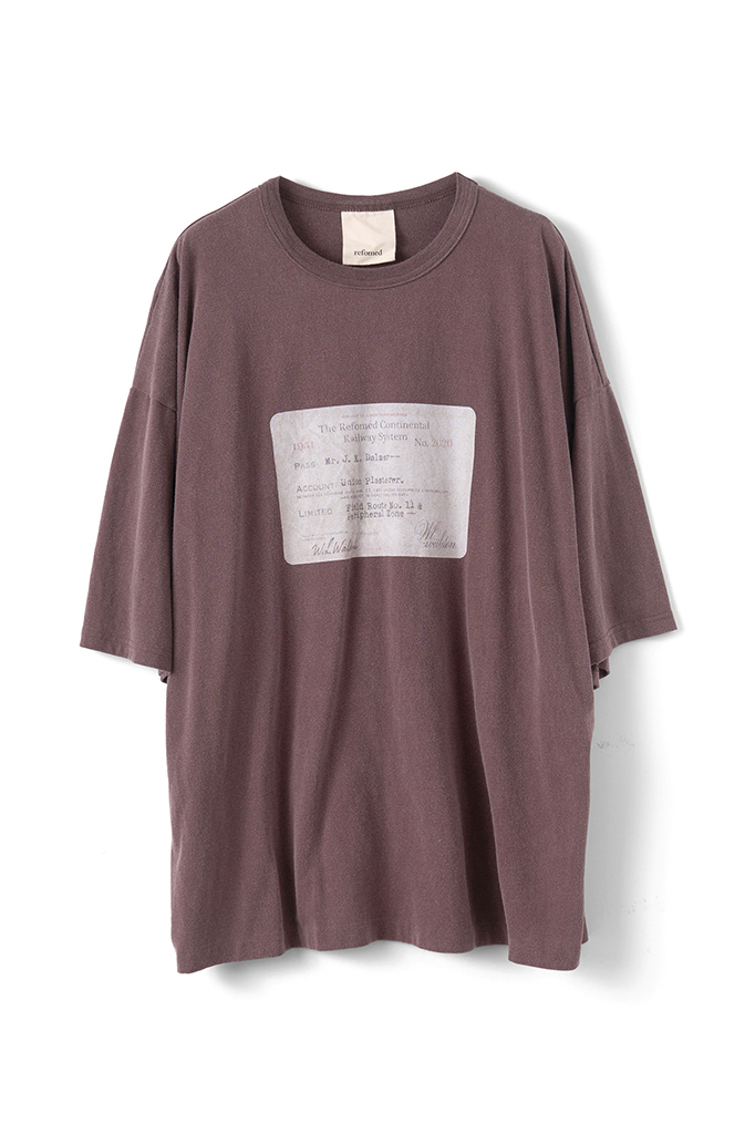 REFOMED RAILWAY TICKET TEE (2COL)